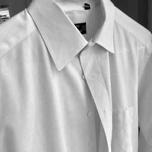 Armani White Men's Button Down Dress Shirt